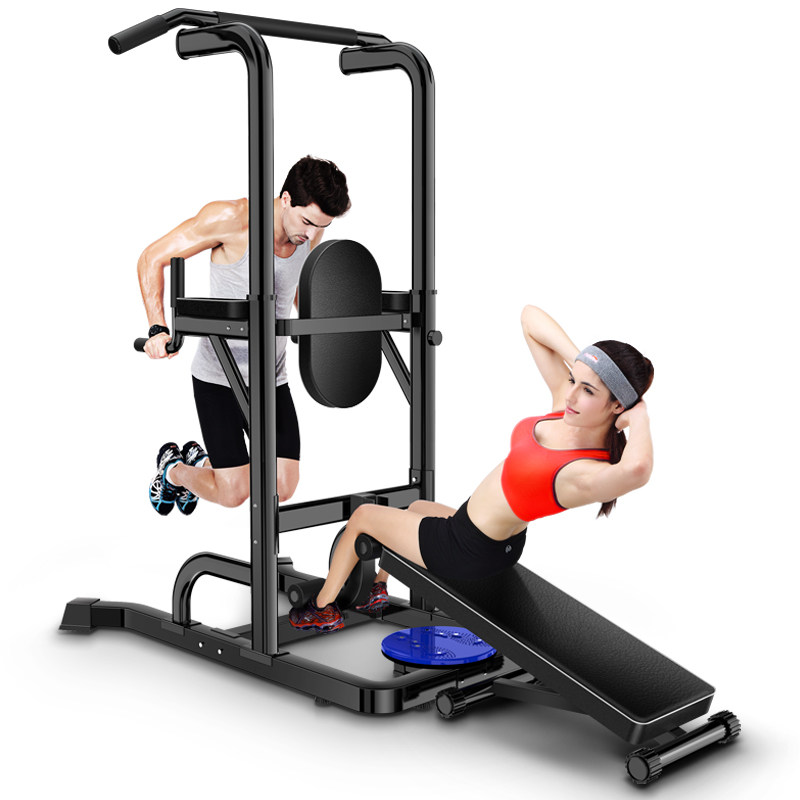 Pull-up device Single bar Household indoor multi-function single and double bar frame free hole fitness equipment dumbbell barbell