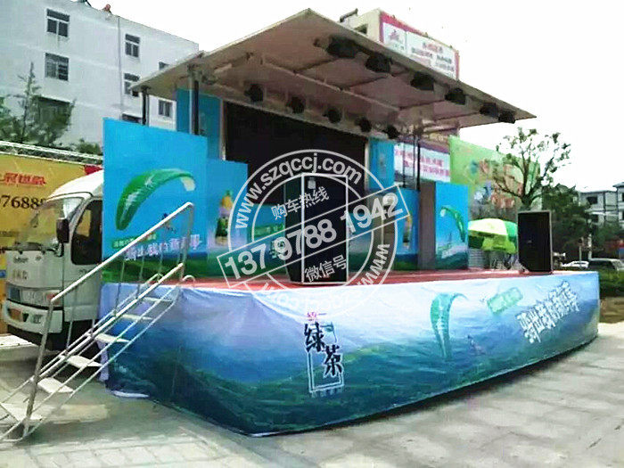 小型蓝牌流动舞台演出车：红白喜事戏曲演艺舞台车的全能解决方案-舞台车-淘宝百科网