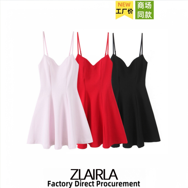 Za Women's Summer New Fashion Elegant Multi-Color Heart-Shaped Neckline Strapless Sleeveless Mini Dress 3641336