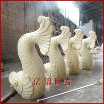 FRP water spray sandstone sculpture hotel villa indoor and outdoor garden landscape decoration ornaments - water spray dragon fish