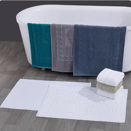 Hotel Floor Towel, Pure Cotton, Non-Slip Bathroom Door Mat, Bathroom Carpet, Thickened, Absorbent, Foot Towel, Household Use