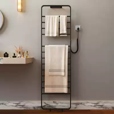 Intelligent electric towel rack Heating quick-drying clothes drying bathroom shelf Hotel villa floor-to-ceiling bath towel rack
