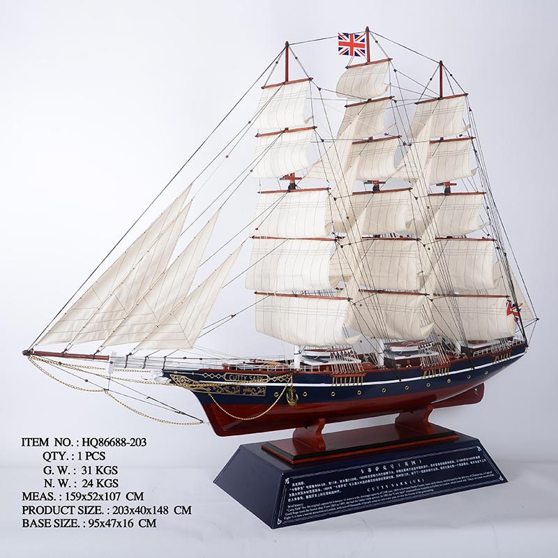 Short shirt No. Handicraft wooden craftsmart sailing model hotel lobby decoration presentation