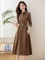 Осеннее модное платье, в западном стиле