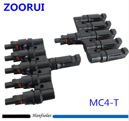 Solar photovoltaic six-way connector five-in-one parallel six-way one-point five-six-way panel waterproof six-way