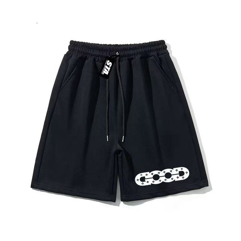 Good Trendy Brand Summer Printed Shorts, Casual Loose-Fitting Sports Shorts for Men and Women, Elastic Waist, Heavy-Duty Quick-Drying
