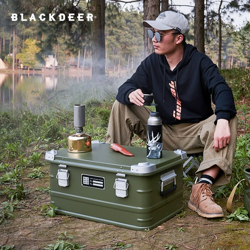 Дорожный металлический вместительный и большой ящик для хранения для кемпинга, коробочка для хранения, снаряжение для авто, алюминиевый сплав