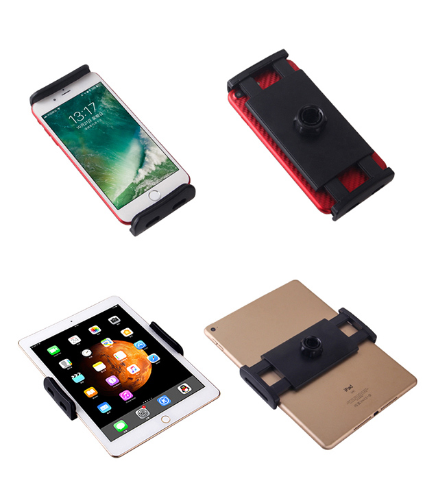 Máy tính bảng đứng lười biếng cơ sở clip phụ kiện đầu kính thiên văn tròn lỗ điện thoại di động phổ quát Apple Huawei