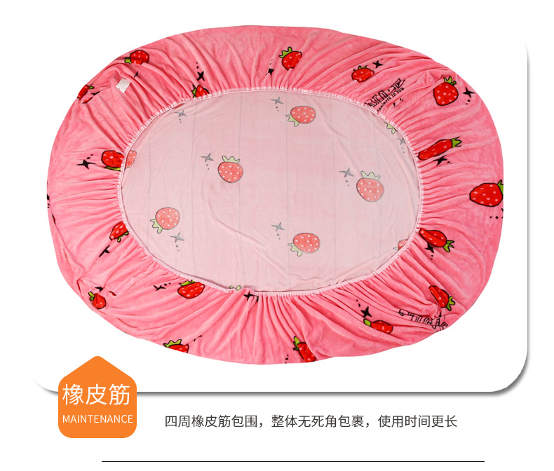 Giường lông cừu san hô một mảnh dày ấm flannel trải giường trải giường chống trượt Simmons nệm bọc bụi 	ga chun trải giường 2mx2m2	