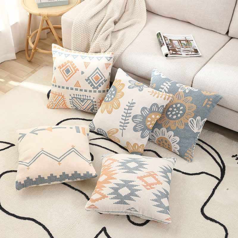 Sofa towel with cotton-cushion pillow-cushion Nordic wind-backed mattress office cloth bed sleeping pillow