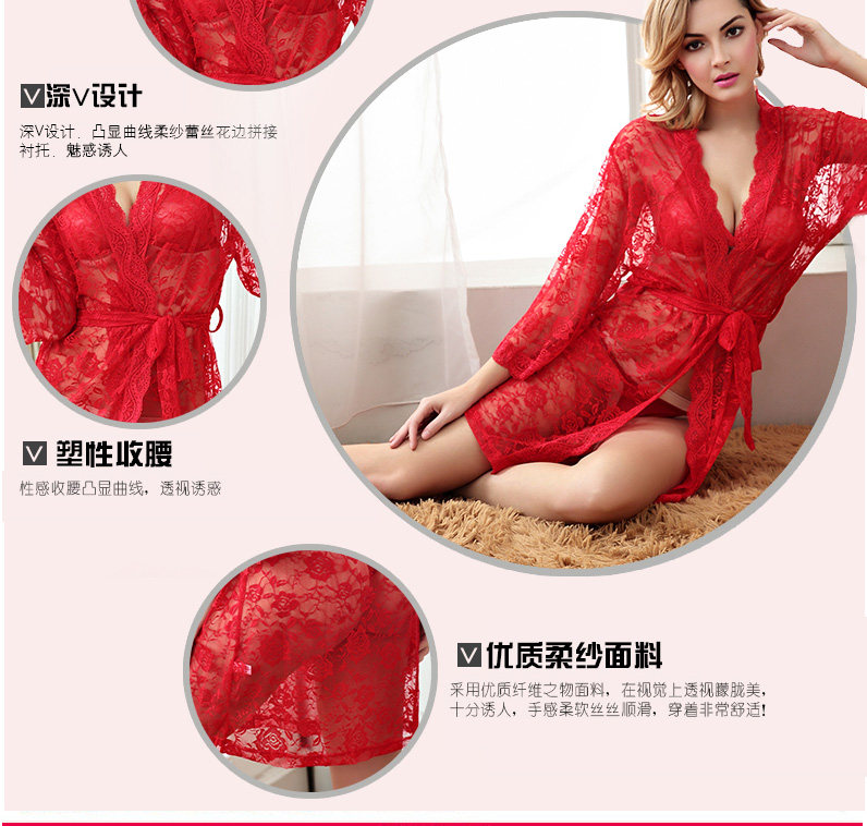 Pyjama pour femme à neuf manches - Ref 2993644 Image 8