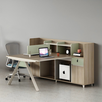 Combinaison de bureau et chaise Double pour le personnel écran pour quatre personnes bureau dordinateur station du personnel mobilier financier