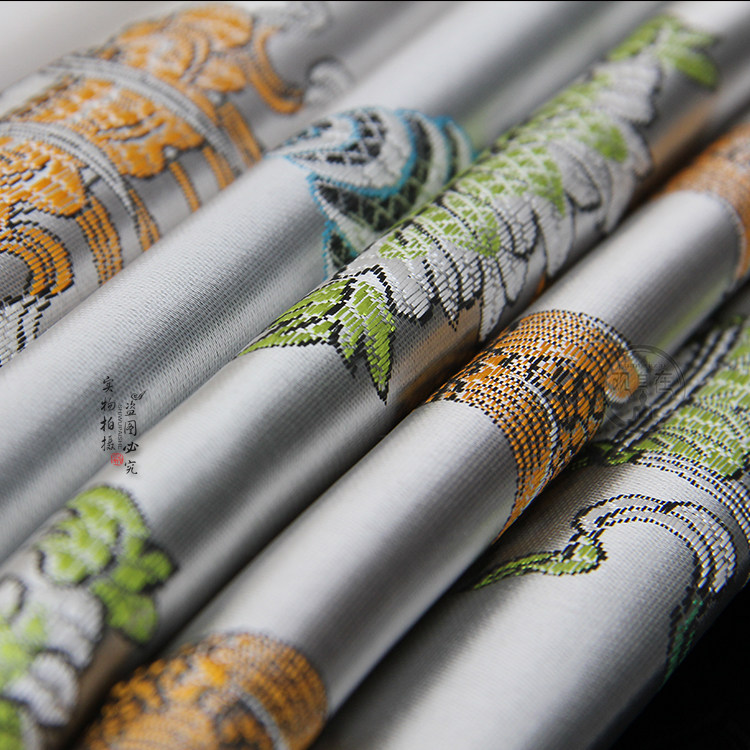 Thickened silk embroidered Hada Tibetan national eight auspicious Hada 2 5m*48cm gift dance props gray