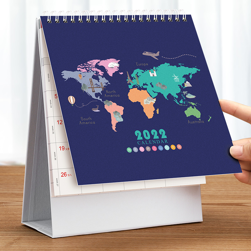 Calendar 2022 Creative Enterprise Monthly Calendar Notepad Office Simple Year of the Tiger Calendar Customized Nordic Desktop 2021 Small Calendar ins Style Literary Calendar Plan Our advertising printing