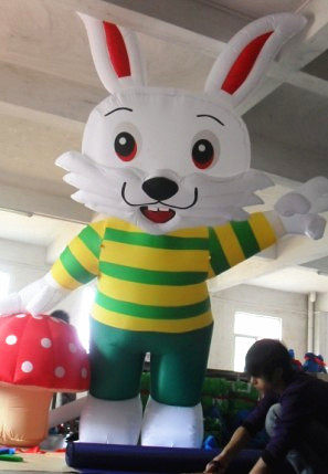 (OMM) Lovely Walk Fixed White Rabbit inflatable cartoon puppet inflatable model ordered