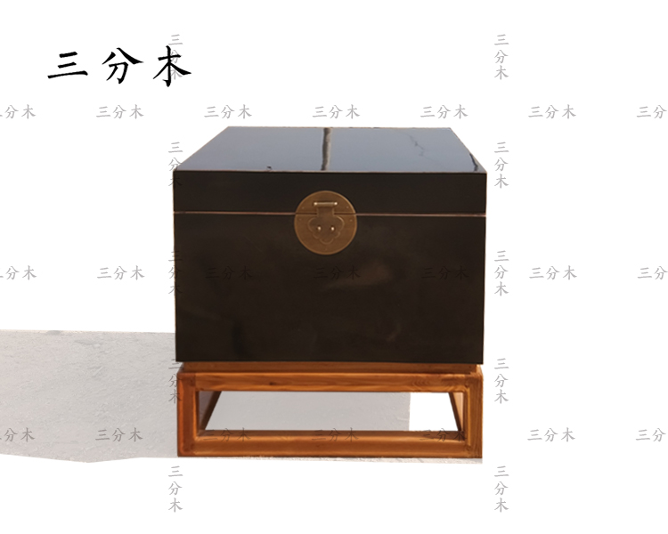 Mới Trung Quốc gỗ đầu giường bàn hiện đại nhỏ đầu giường bàn trà tủ lưu trữ phòng ngủ nhỏ màu đen - Cái hộp thung go soi