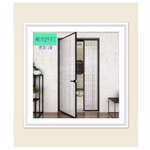 Net Red narrow side titanium magnesium alloy kitchen bathroom living room glass sliding door toilet swing door