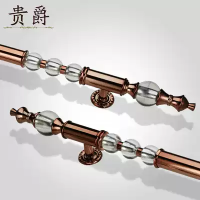 Glass door handle rose gold hotel clubhouse door crystal handle stainless steel gold handle handle