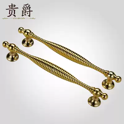 Guijue European modern large door handle wooden door handle clear glass door handle bathroom door handle Gold