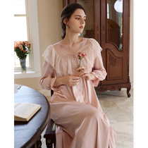 2022 New Spring Autumn Season Ice Silk Sleeping Dress Pyjamas Women Lace Summer Ice Silk Sexy Thin style Fashion style