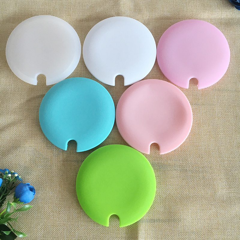 Creative perforated silicone cup lid large food grade PP material safe non-toxic mug lid teacup lid