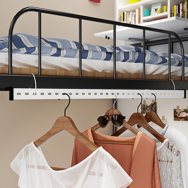 Bedroom seamless hook college student dormitory artifact hanging clothes upper bunk bedside storage shelf lower bunk bedside hanger