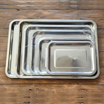  Factory direct sales stainless steel square plate tray rectangular plate barbecue plate shallow square plate cold dish plate