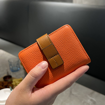 Real leather documents card bag women small nemesis red new drivers license sleeve two-in-one anti-magnetic large capacity multi-position