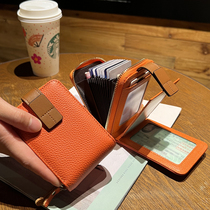 Real Leather Drivers License Kit Two-in-one Card Bag Womens Style Net Red New Method Togo Bull Leather Large Capacity Multi-Position