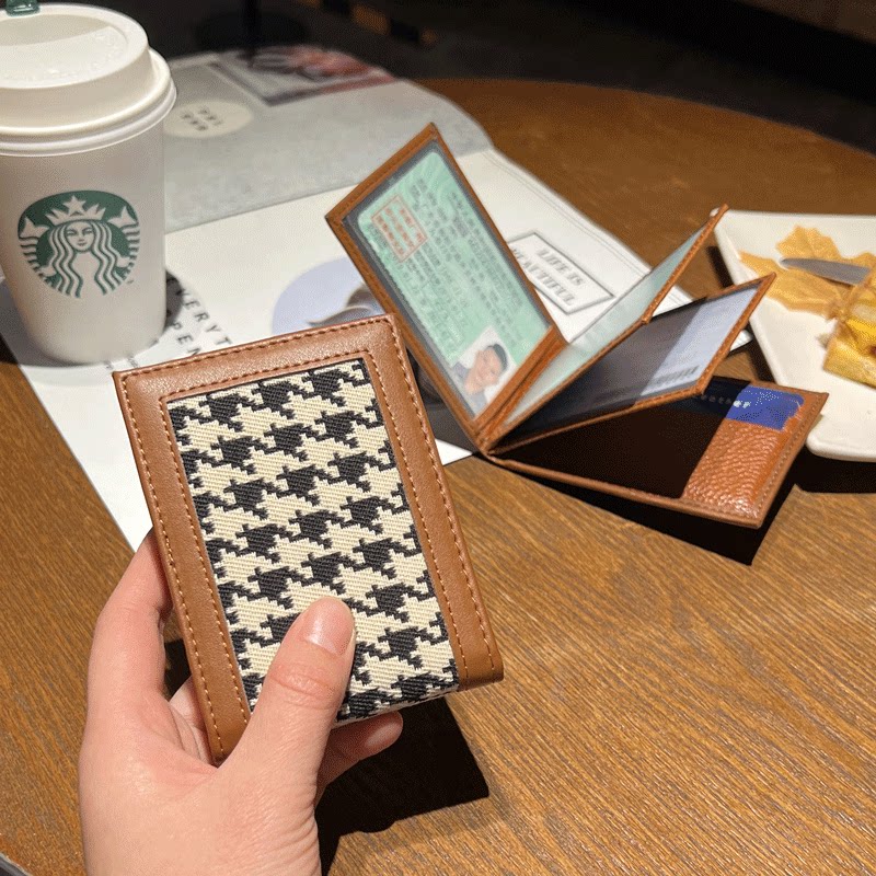 Real leather driver's license cover card bag women small and sophisticated upscale new net red explosive gig large capacity multi-position