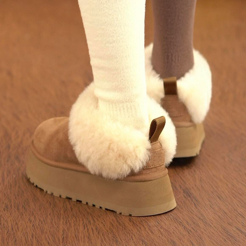 Sangpo Tatzler Thick-Soled Snow Boots for Women 2026 New Winter Sheepskin and Fur Integrated Fur Shoes Snow Cotton Shoes