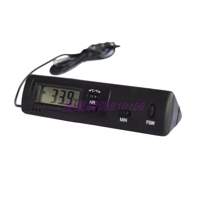 Liquid crystal display electronic thermometer for automobiles and household industries with high precision with clocks and cold storage thermometer dual probe