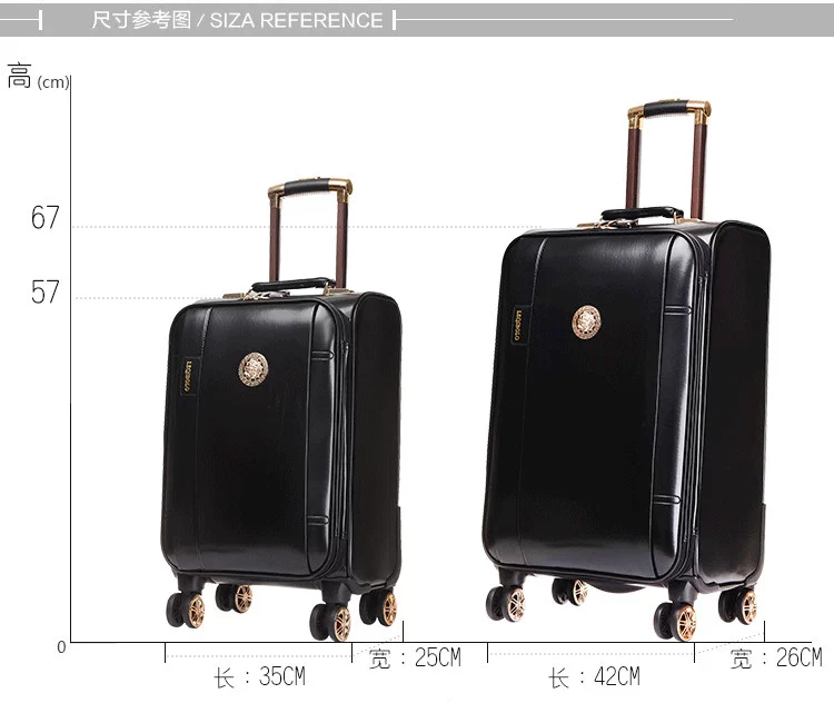 Paul hành lý xe đẩy hộp da nam mật khẩu kinh doanh hành lý 24 inch kéo hộp nữ phiên bản Hàn Quốc của hộp du lịch thủy triều 20 - Va li