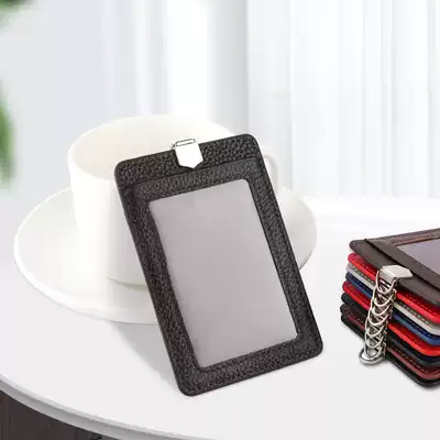 Ultra-thin head work card set, certificate set, leather work Tag, custom work card, badge, card sleeve, lanyard