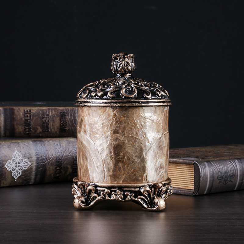 Eurostyle Retro Luxurious Toothpicks Silo Individuality Creativity Home American Upscale Cotton Stick Containing toothpick box Living room