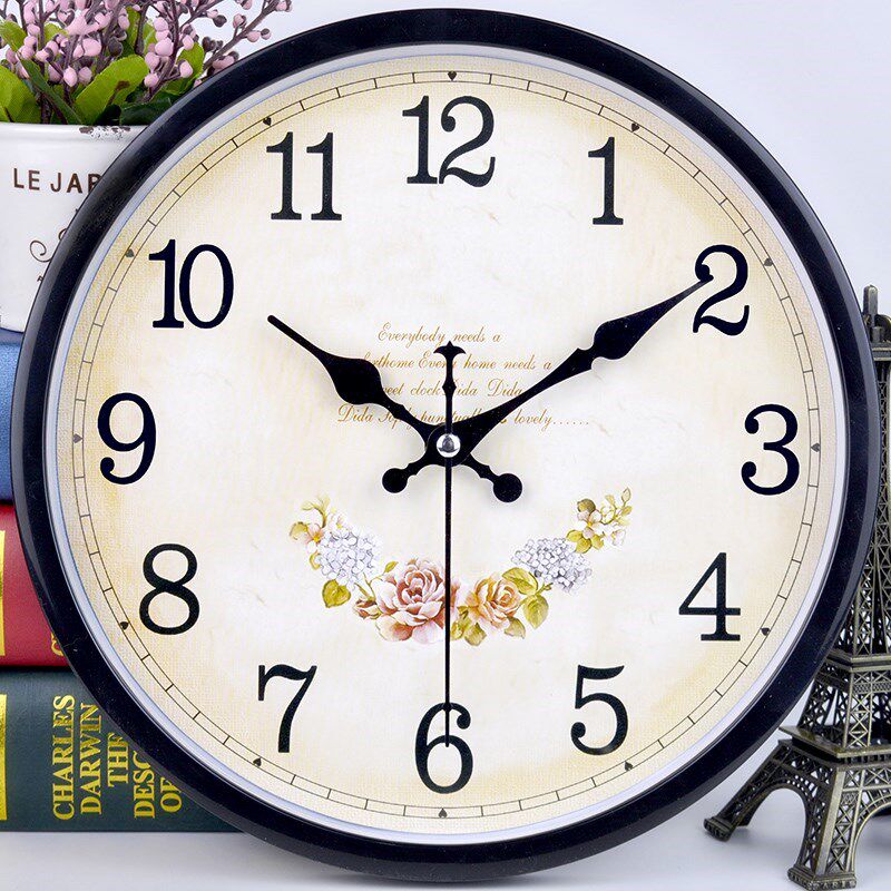 Clock simple trend family wall clock living room personality creative atmosphere home digital wall watch modern mute wall