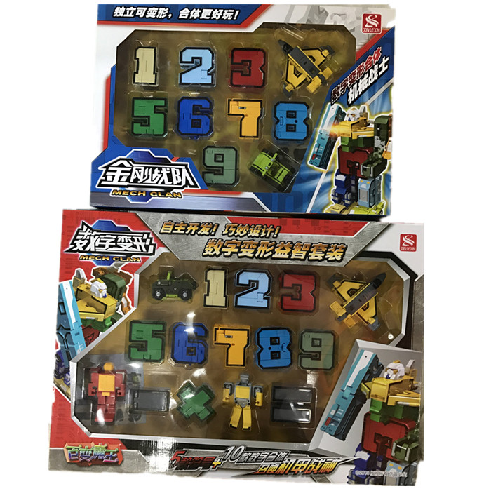 Children's digital deformation Toy New Leap New Leap Team Alphabet Changing Robot Animal Dinosaur Large Body Assembly