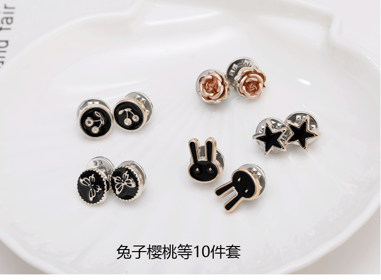 Nhật Bản và Hàn Quốc hoang dã chống ánh sáng hoạt hình nhỏ trâm cài áo len cổ áo len cổ áo pin khuy măng sét trang trí phụ kiện thời trang phụ kiện cài áo