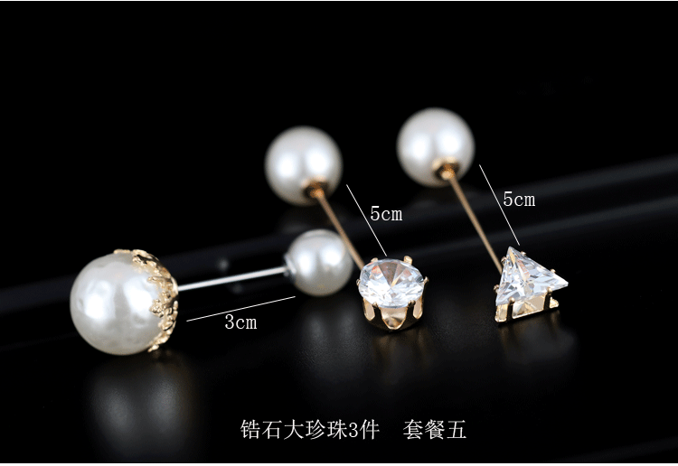 Thời trang Nhật Bản và Hàn Quốc từ pin trâm chống ánh sáng pin hoang dã thực tế hai đầu ngọc trai cardigan phụ kiện yếm phụ kiện cài áo sơ mi nữ