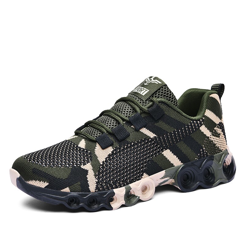 Fashion Casual Camouflage Shoes Unisex Four Seasons Ultra Light Running Shoes New Camouflage Combat Training Shoes Outdoor Couple Hiking Shoes