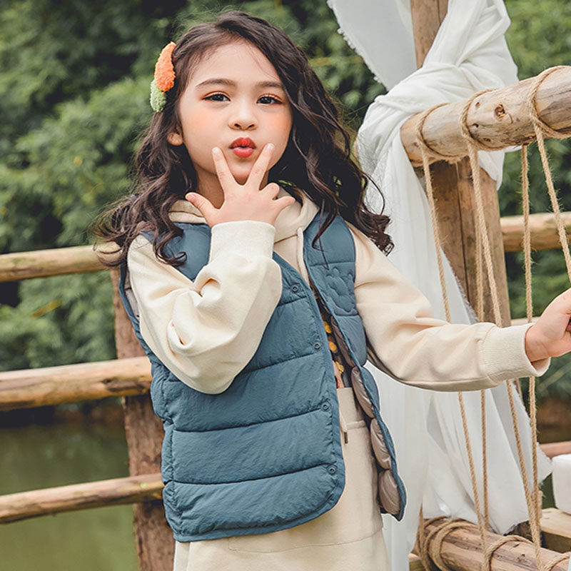 儿童洋气外穿马甲2019秋冬新款中小童宝宝薄款婴儿马甲羽绒棉坎肩