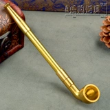 Мужская старомодная медная латунная короткая курительная трубка ручной работы