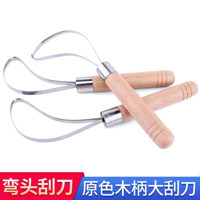 Elbow large handle scraper sculpture tool clay plastic stainless steel scraper clay plastic tool