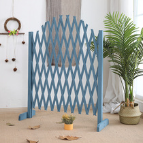 Anti-corrosive wood fence telescopic fence outdoor garden fence decorative patio balcony grid partition ground with indoor