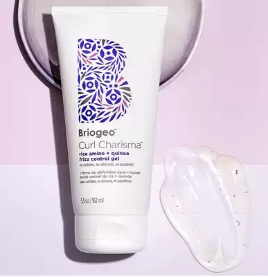 In early October hair Briogeo curl charisma curly hair styling cream gel small red book