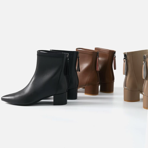 Элегантные флисовые комфортные универсальные высокие короткие сапоги, три цвета, яркий броский стиль