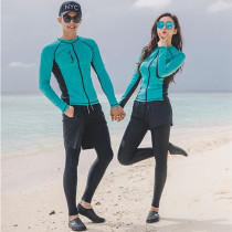 2018 lovers 5 pieces of female swimwear long sleeves zipped conservative display slim diving suit jellyfish