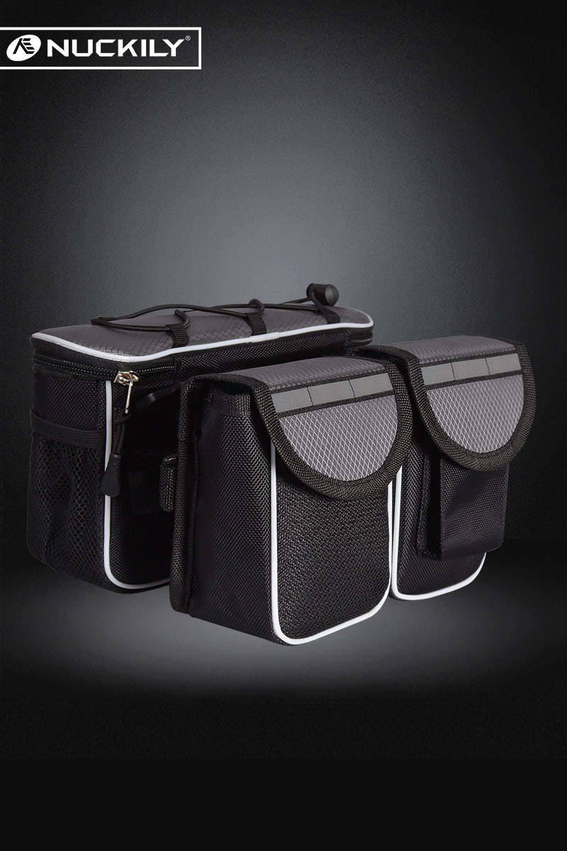 Waterproof bicycle upper tube package Riding mountain bike front package Front driving package Beam package Saddle packing car equipment