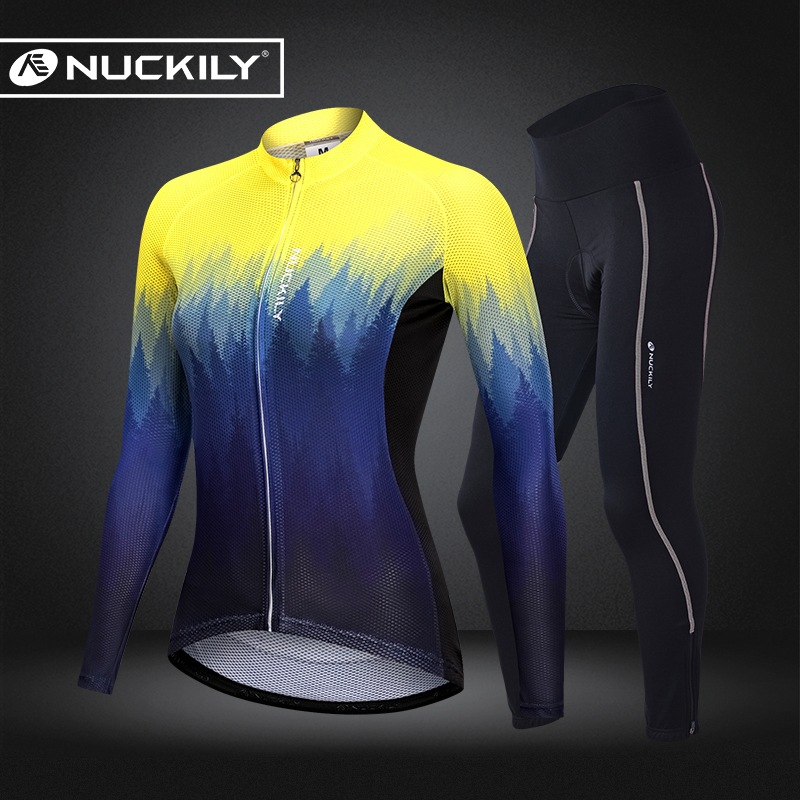 Bicycle ladies cycling suit long-sleeved suit summer breathable sunscreen professional road sports mountain bike cycling suit