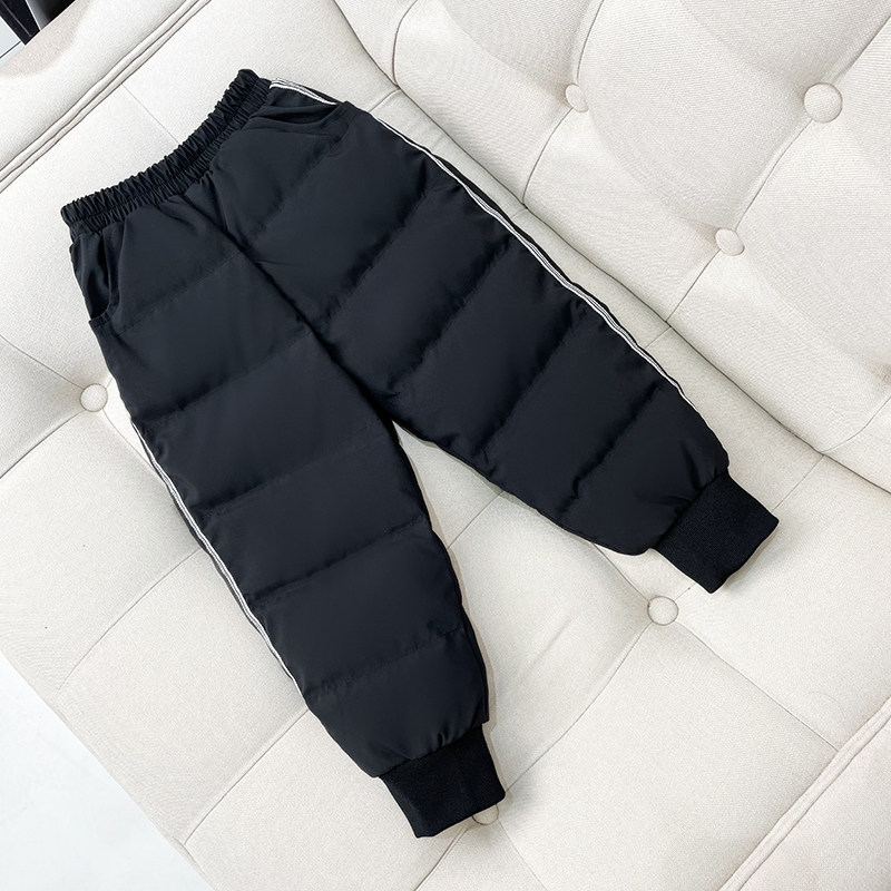 Children's down pants 2021 new girl boys and girls wear thicker children in the middle of winter baby pants